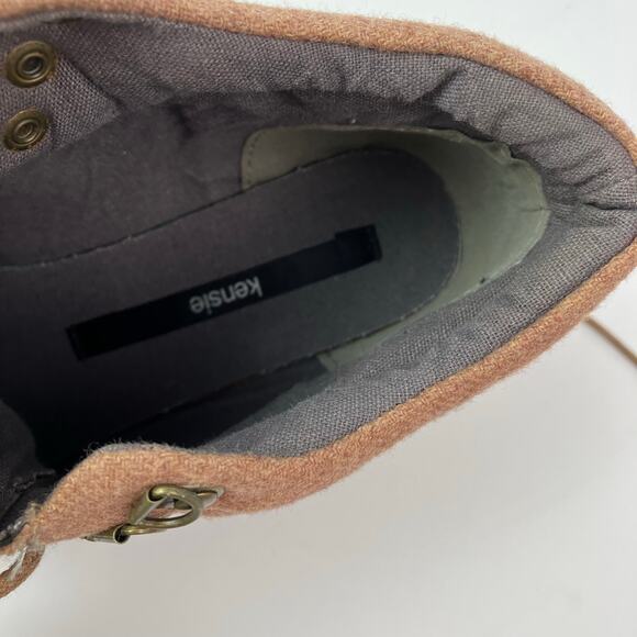 Kensie Sz 8.5 Sissel Brown Distressed Lace-up Oxford Ankle Booties Academia - Picture 16 of 16